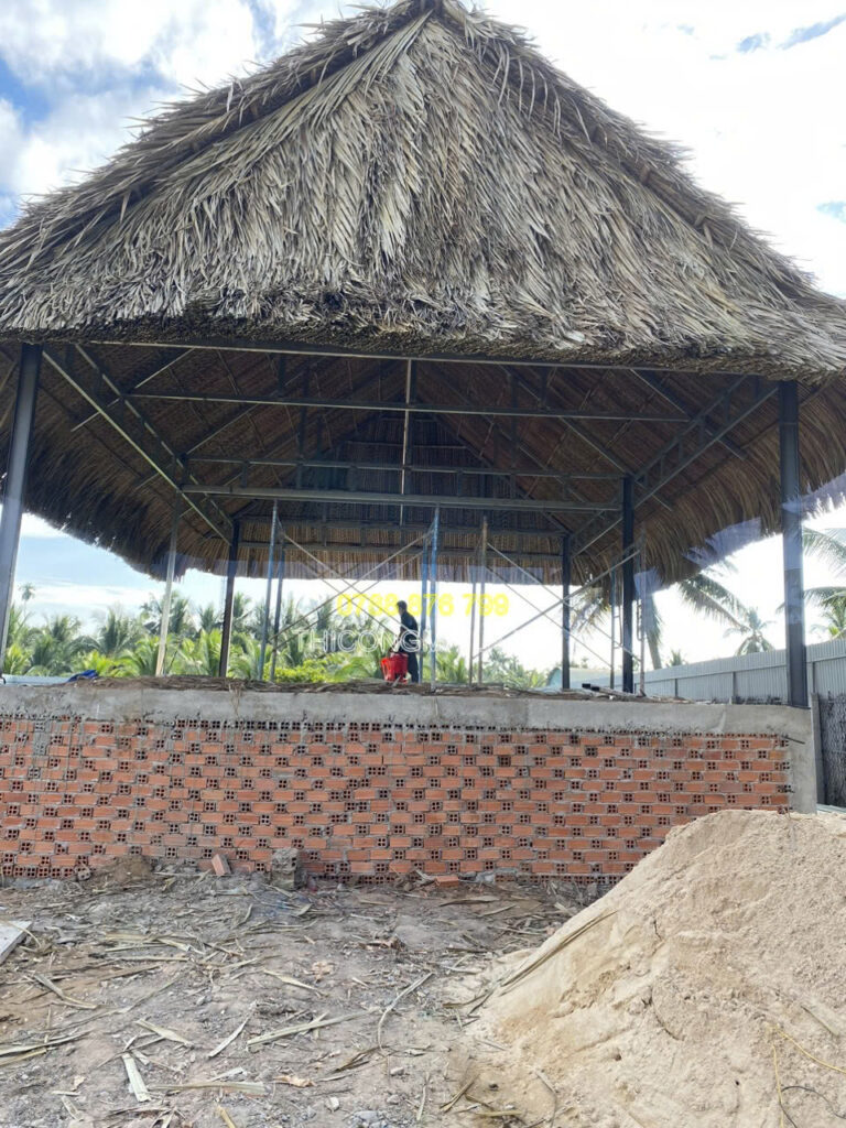 Thi công nhà lá Ninh Thuận
