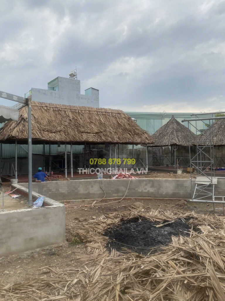 Thi công chòi lá Lâm Đồng