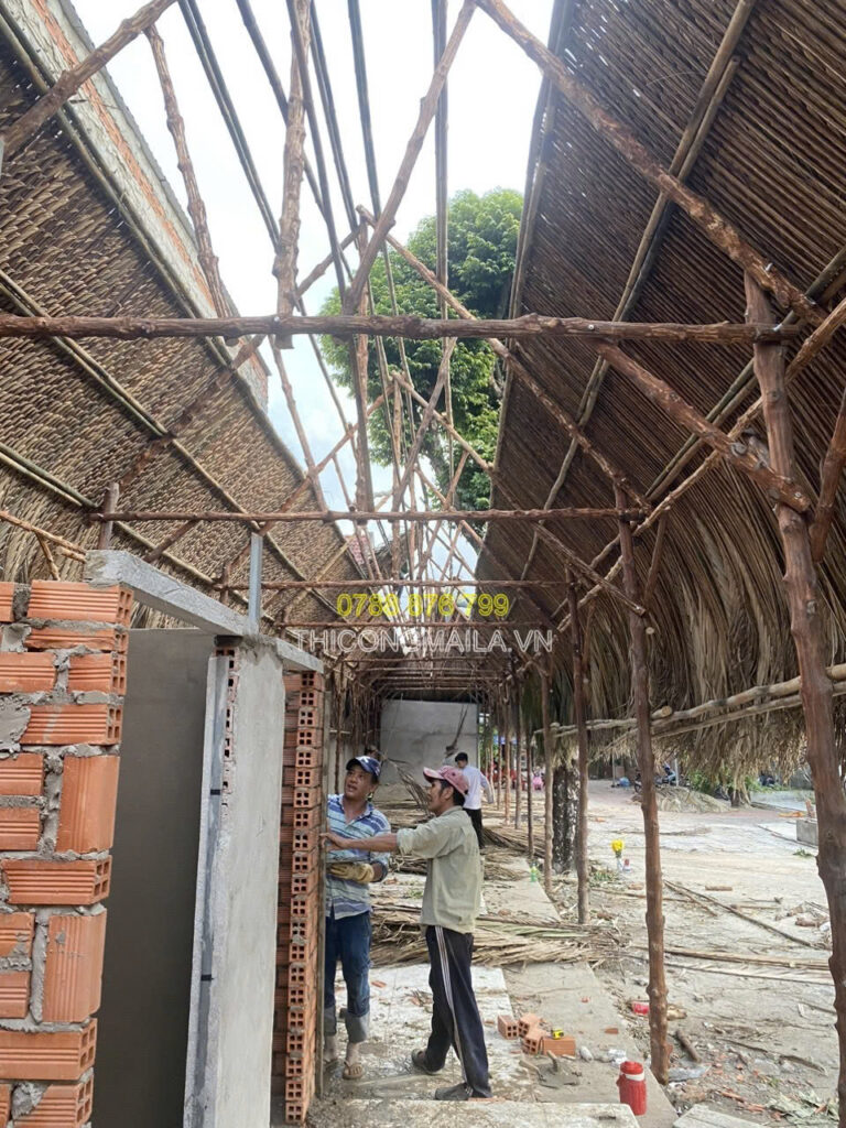 Thi công nhà lá Đắk Nông