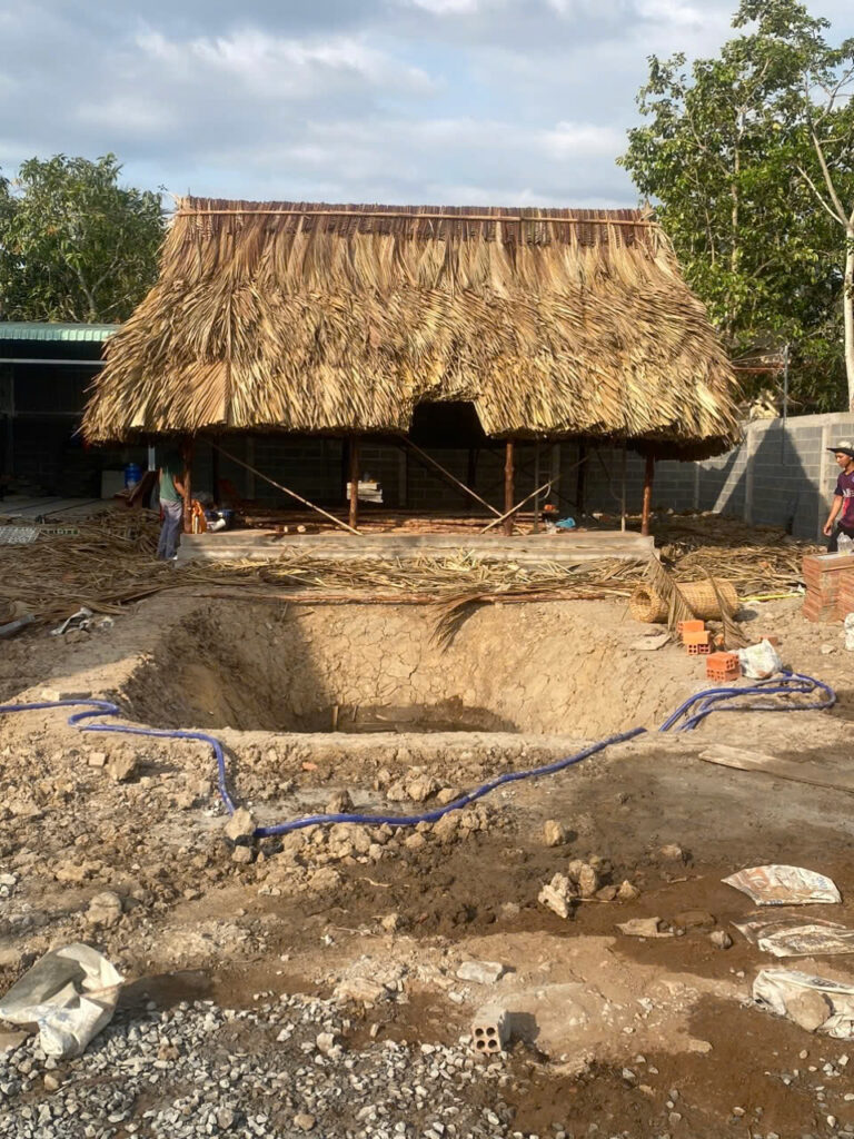 Thi công chòi lá Sóc Trăng